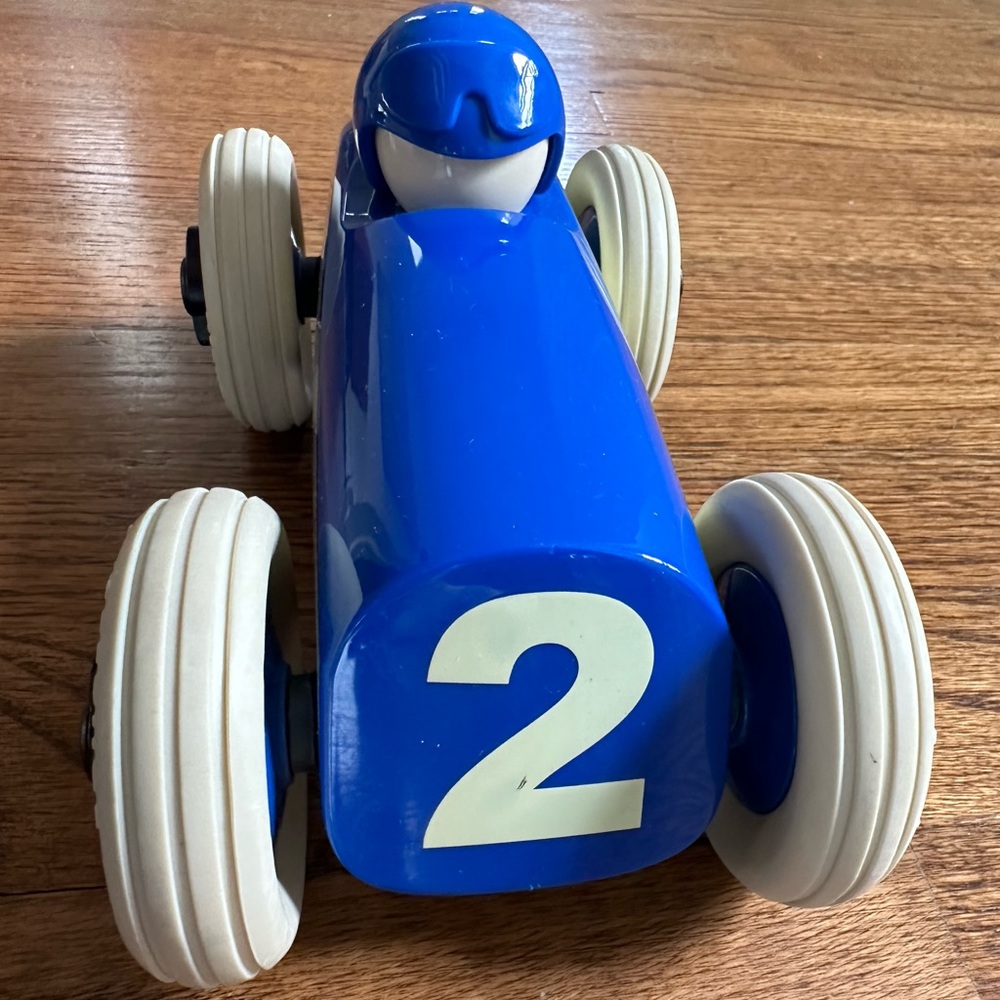 Playforever car. Great toy for both little and big kids.  Retro design.